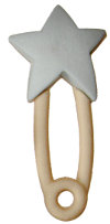 Large Blue Star Diaper Pin