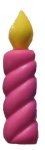 Pink Birthday Candle