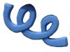 Buttons and Embellishments - Blue Squiggle